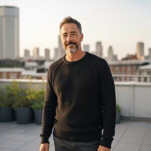 MENS Only & Sons Crewneck Knit Sweater | Black M